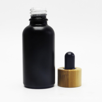 30ml frosted black essential oil bottle with pipette GB-20S